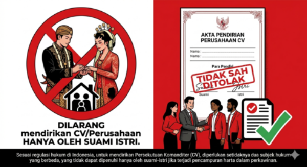Larangan Mendirikan CV Hanya Oleh Suami Istri