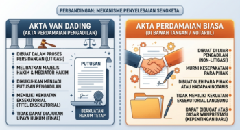 Perbedaan Akta Van Dading dan Akta Perdamaian Biasa