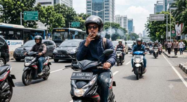 Hukum Berkendara Sambil Merokok